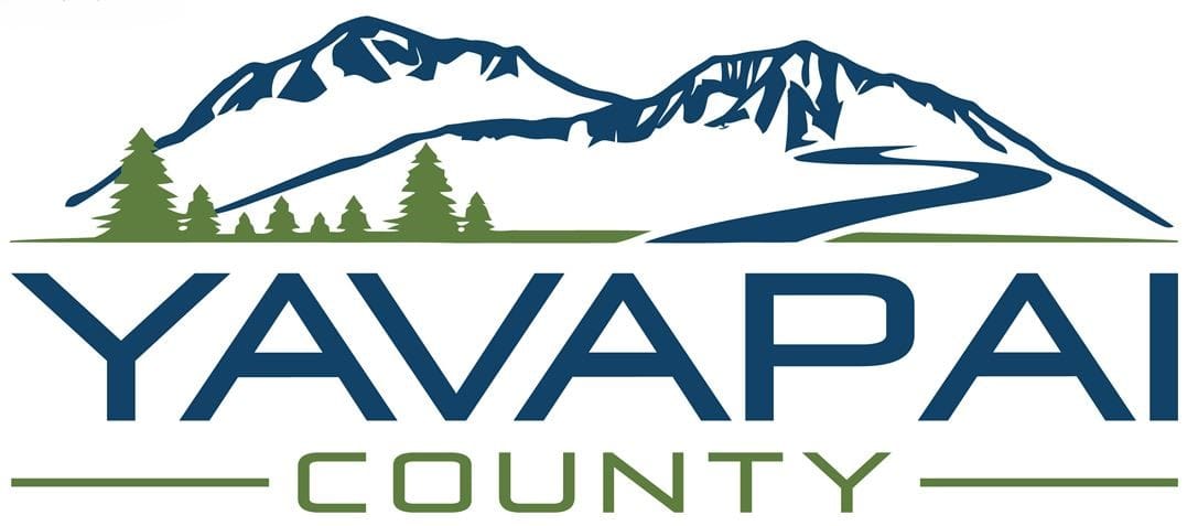 Yavapai County logo with mountains and river.